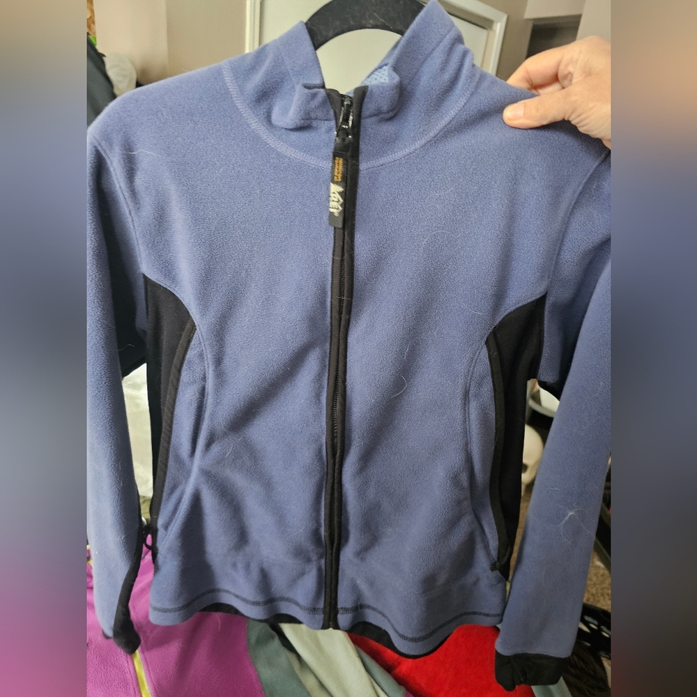 REI Women's Purple and Black Zip Fleece